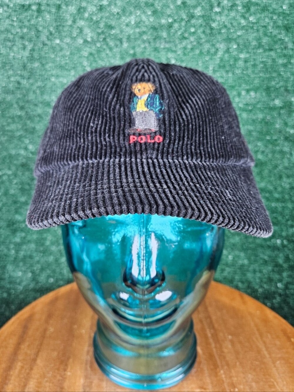 Vintage Polo Sport Ralph Lauren Embroidered Polo Bear Corduroy Adjustable Cap
